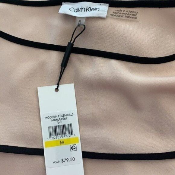 Calvin Klein Modern Essential Women Blush Hi-Low Blouse Size M NWT - Picture 10 of 12